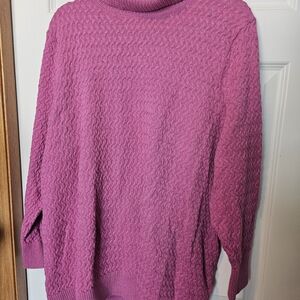 Elegant Magenta Turtleneck Sweater